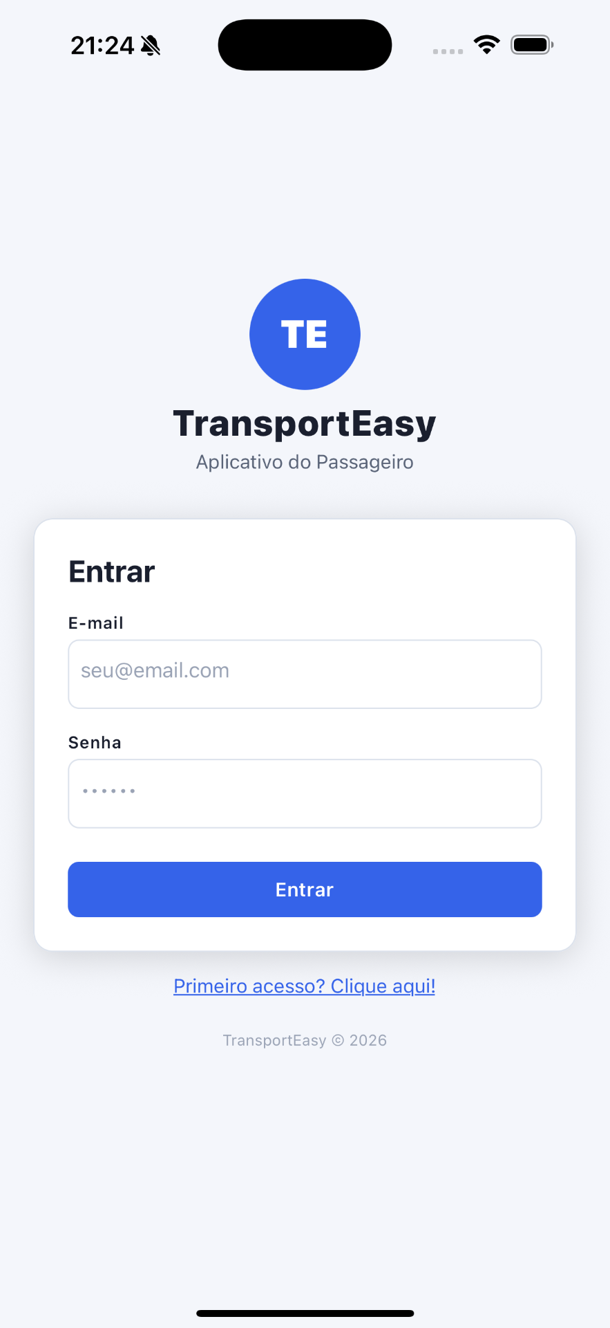 Login simples